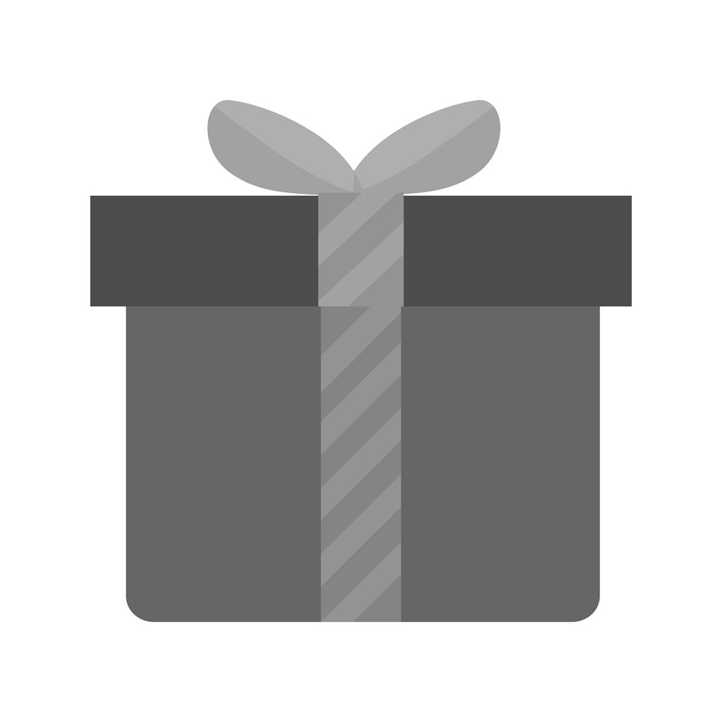 Gift box Greyscale Icon - IconBunny