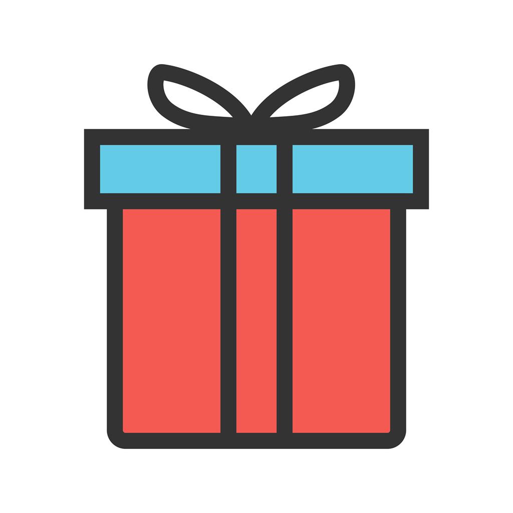 Gift box Line Filled Icon - IconBunny