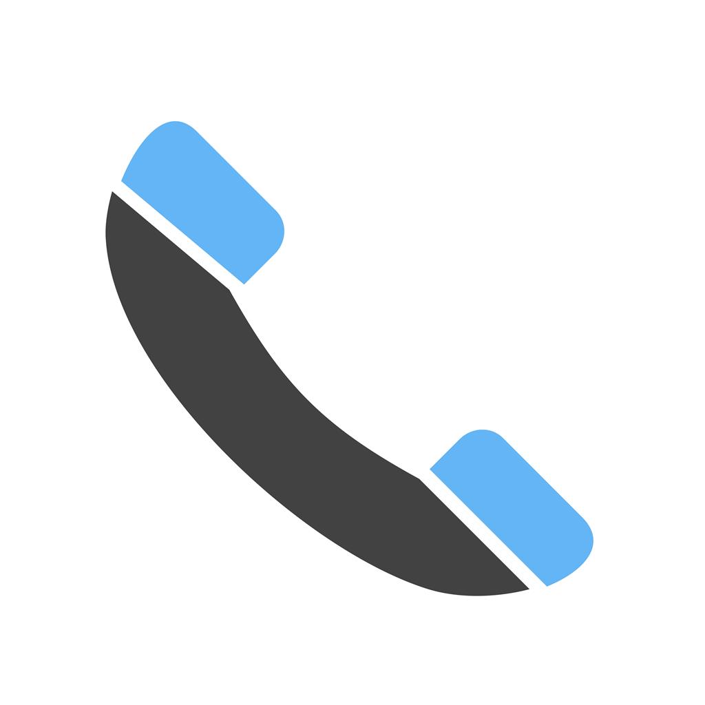 Phone Blue Black Icon - IconBunny