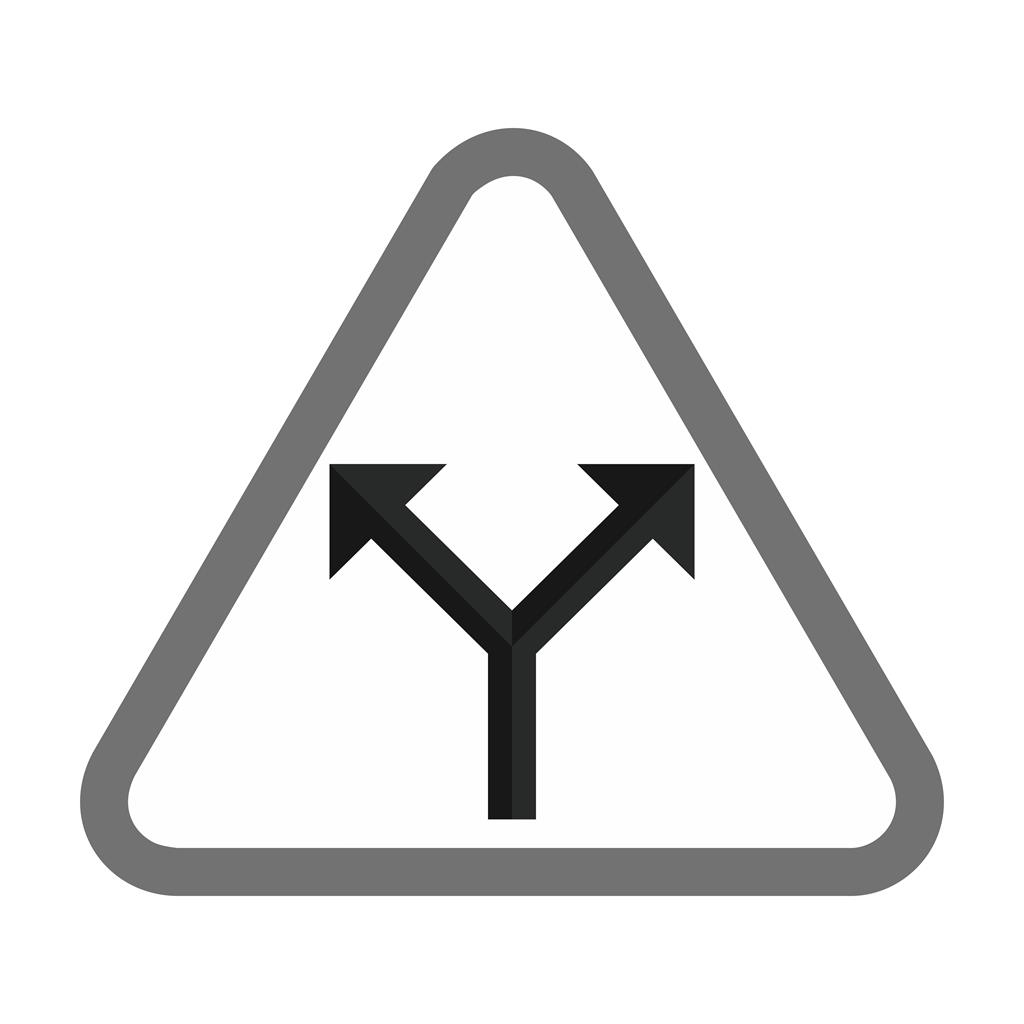 Y - Intersection Greyscale Icon - IconBunny