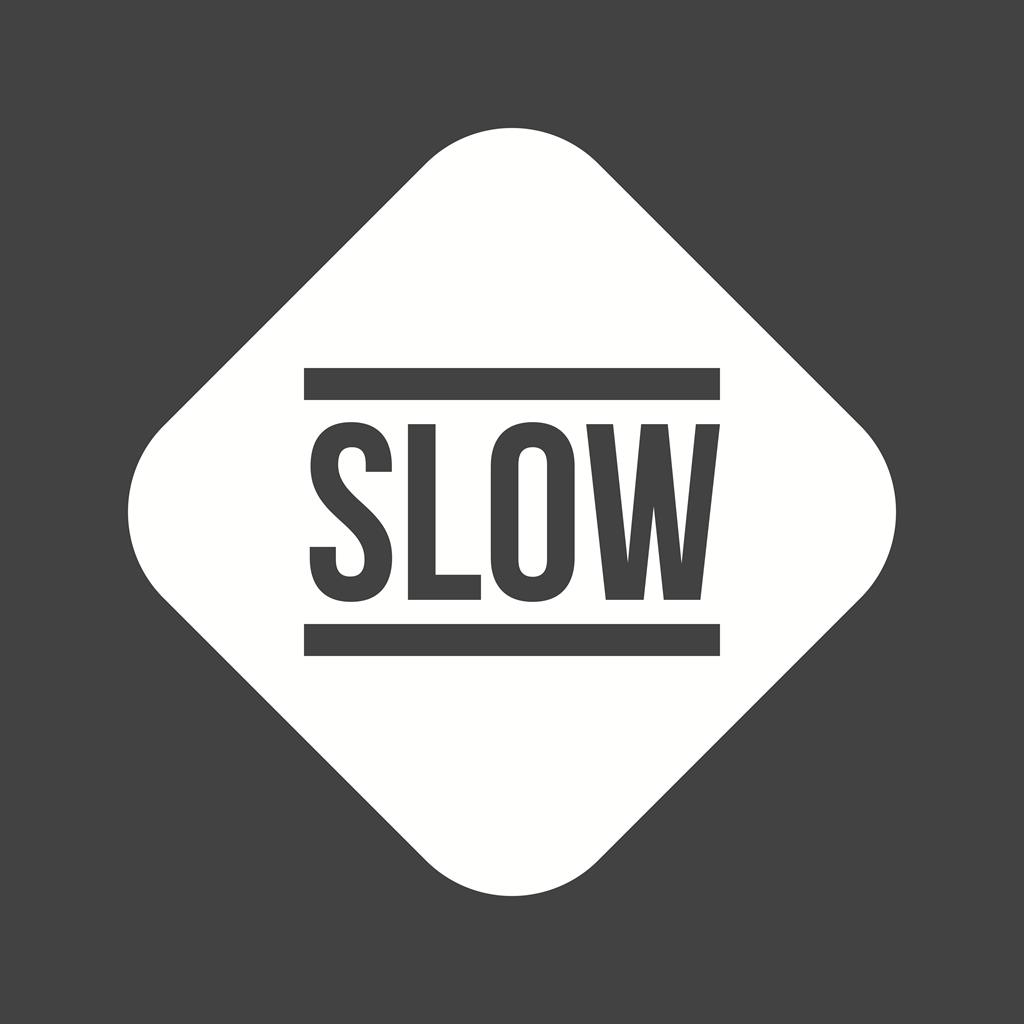 Slow Glyph Inverted Icon - IconBunny