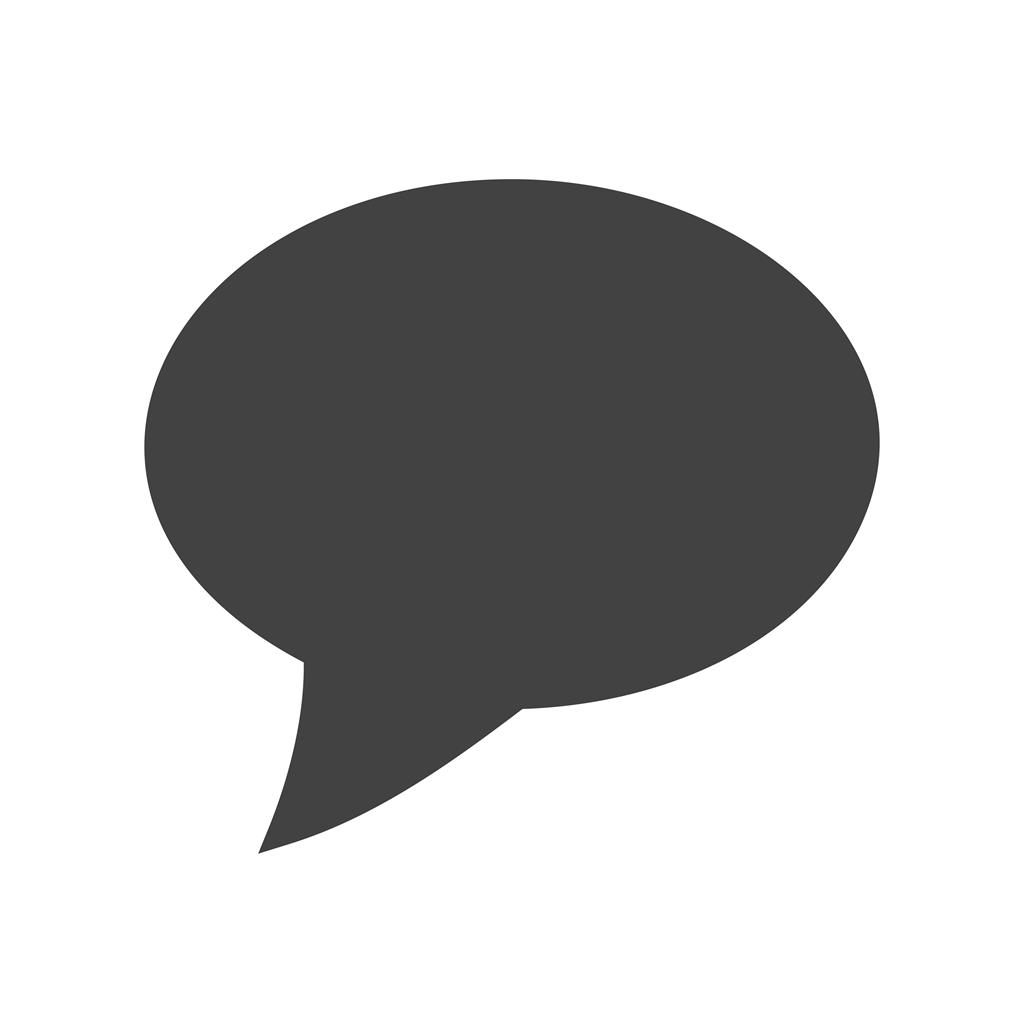 Single Message Bubble Glyph Icon - IconBunny