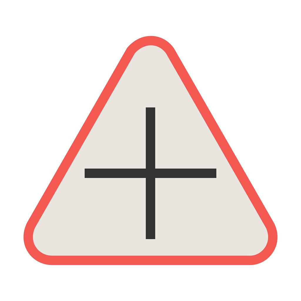 Crossing Line Filled Icon - IconBunny