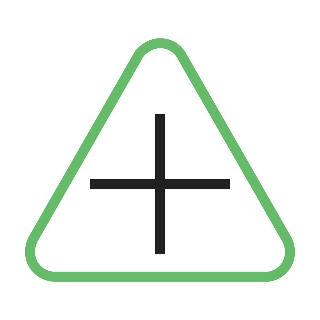 Crossing Line Green Black Icon - IconBunny