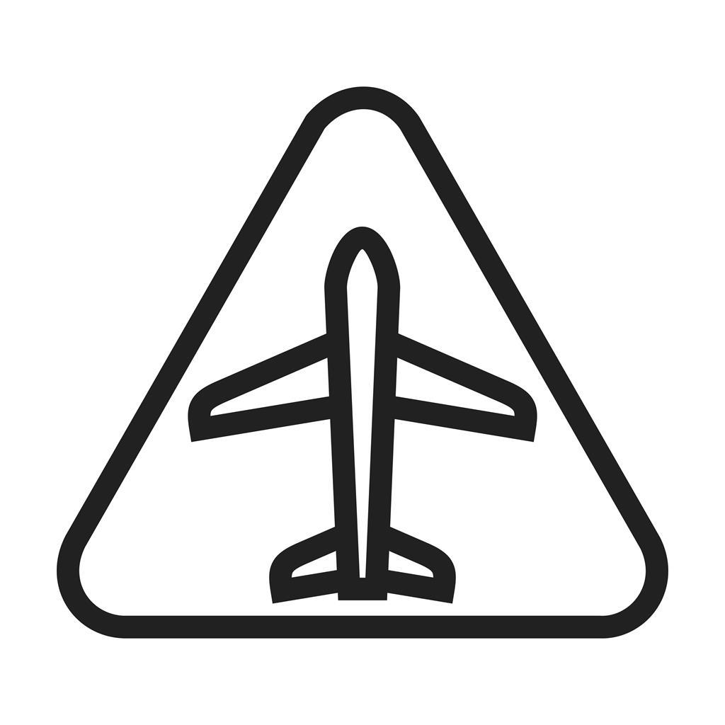 Airport sign Line Icon - IconBunny