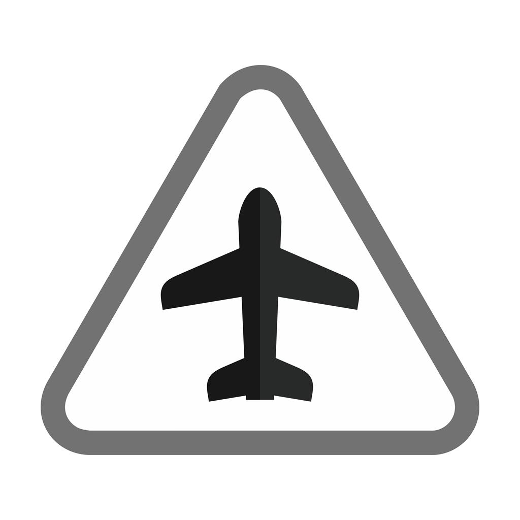 Airport sign Greyscale Icon - IconBunny