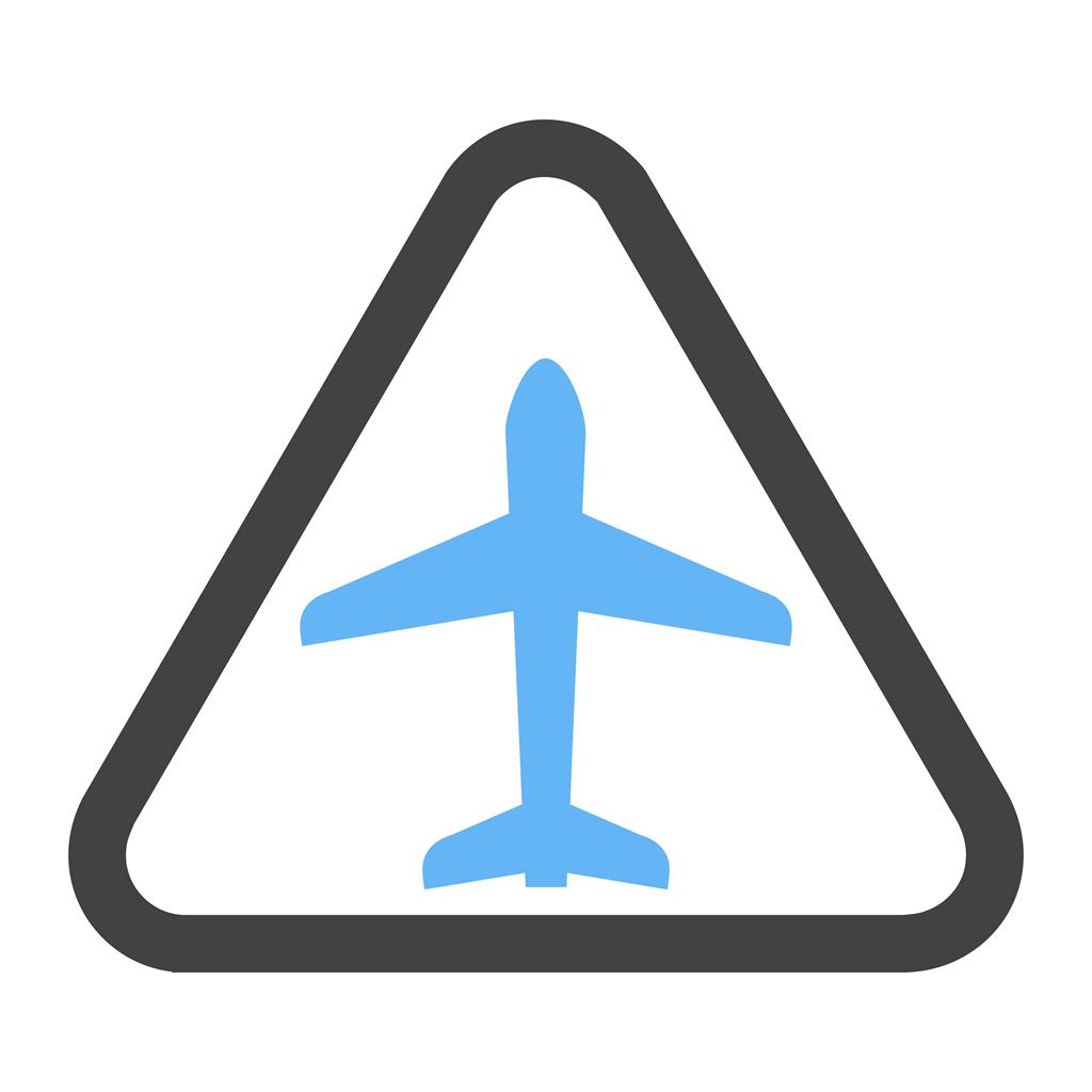 Airport sign Blue Black Icon - IconBunny