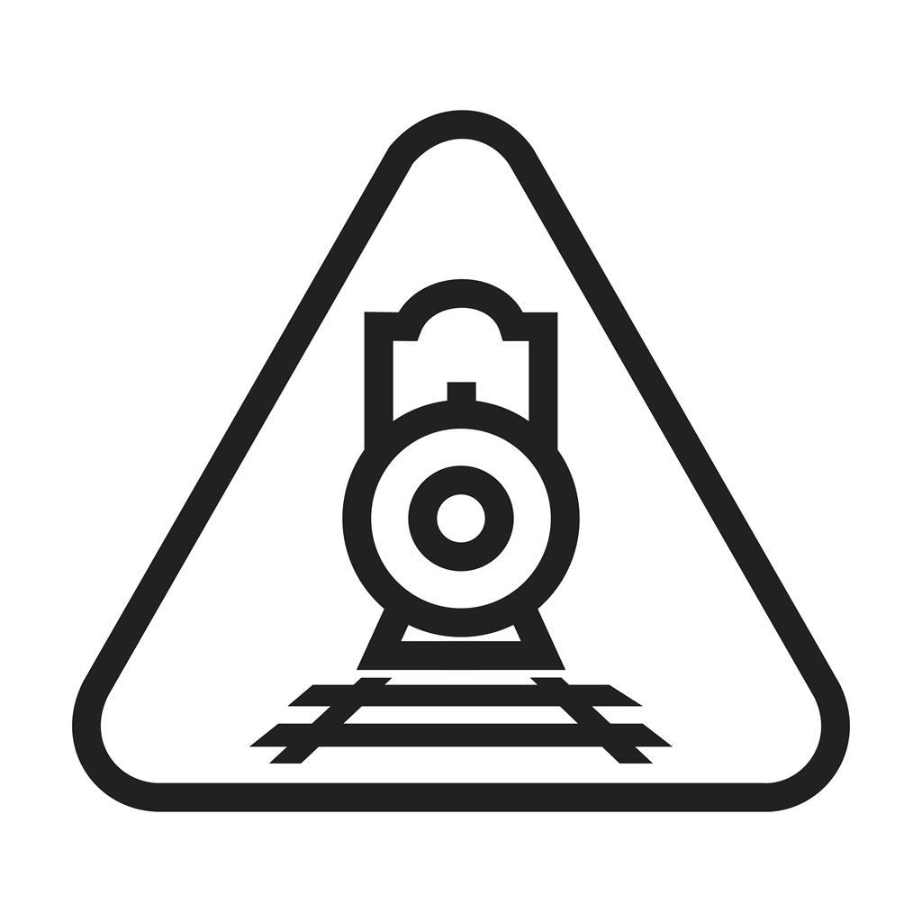 Railway sign Line Icon - IconBunny