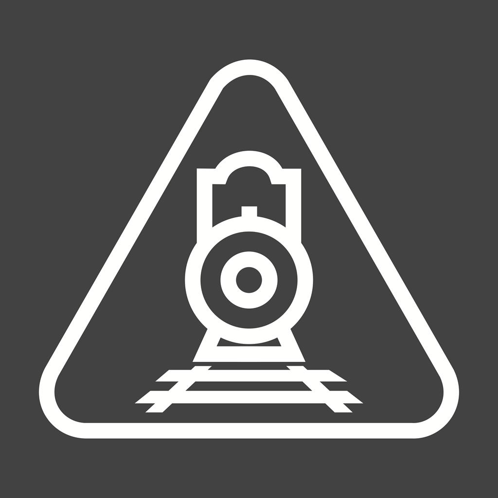 Railway sign Line Inverted Icon - IconBunny