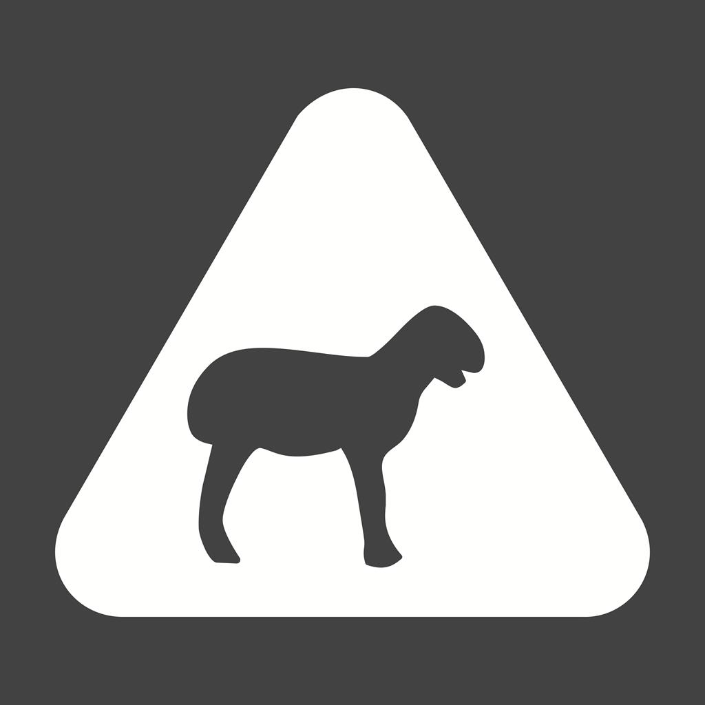Animal sign I Glyph Inverted Icon - IconBunny