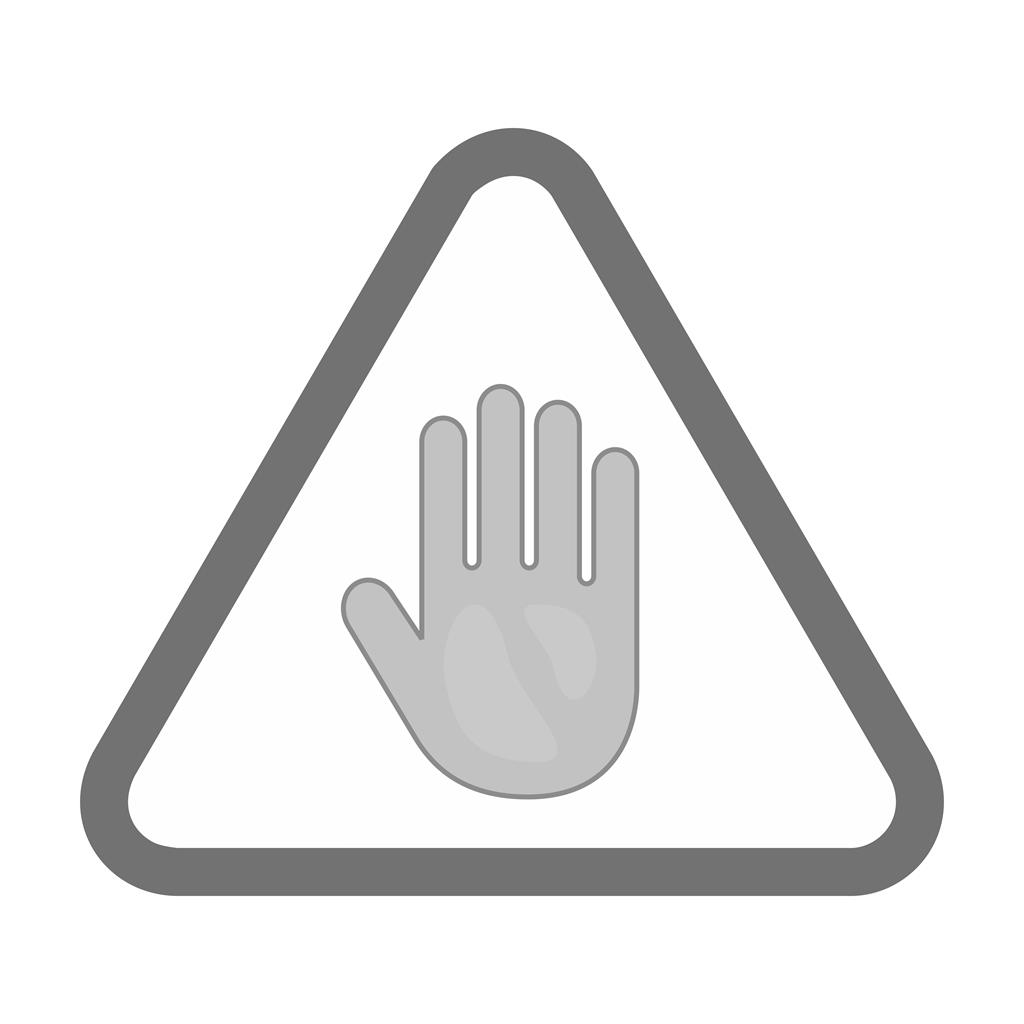 Stop sign Greyscale Icon - IconBunny