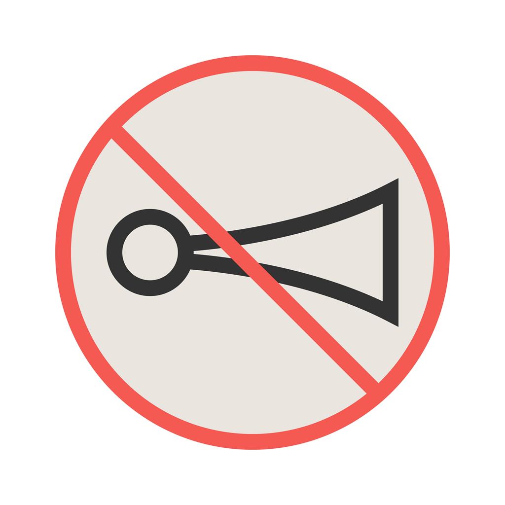 No horn zone Line Filled Icon - IconBunny