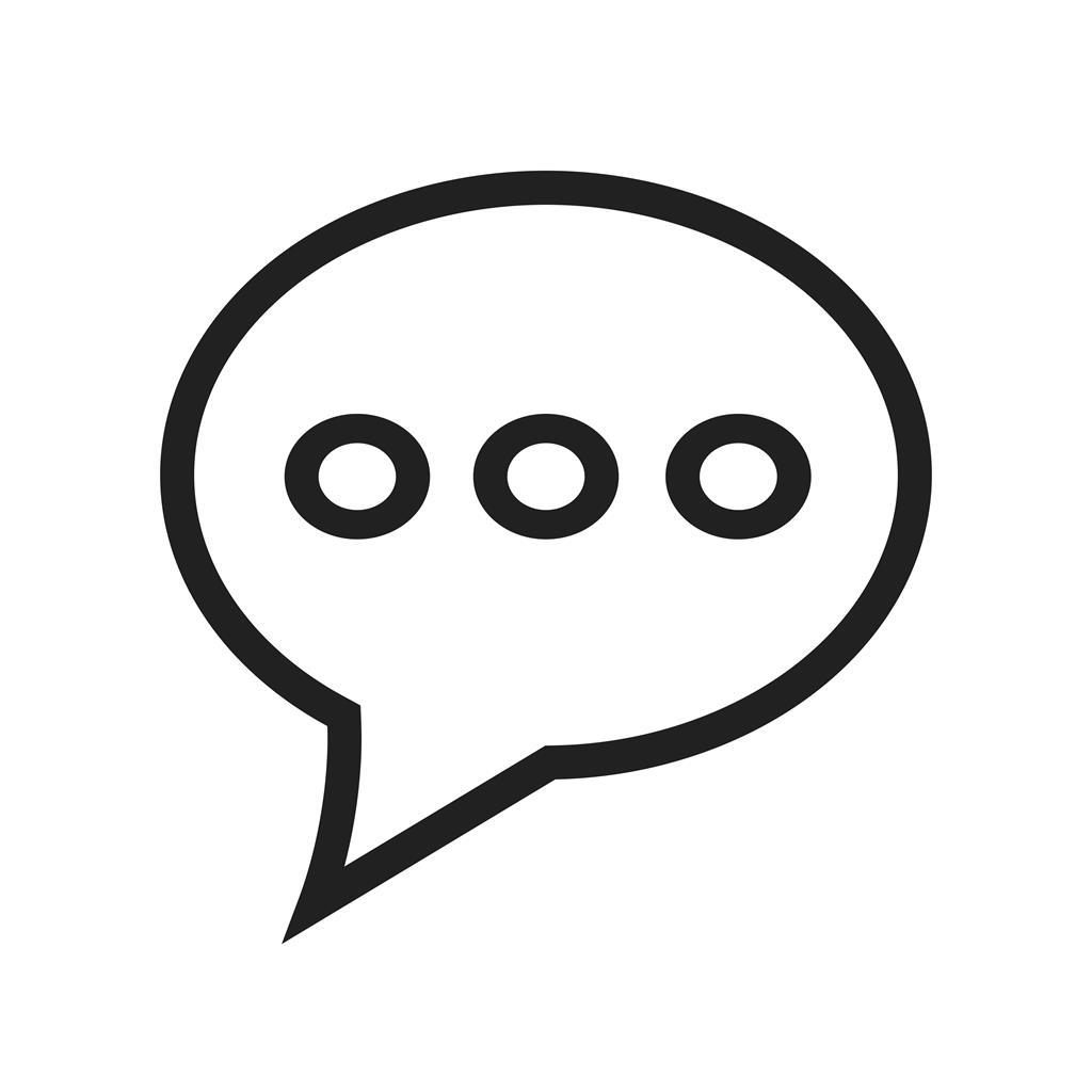 Message Bubble with dots Line Icon - IconBunny