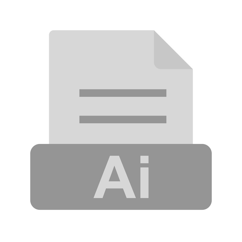 AI Greyscale Icon - IconBunny
