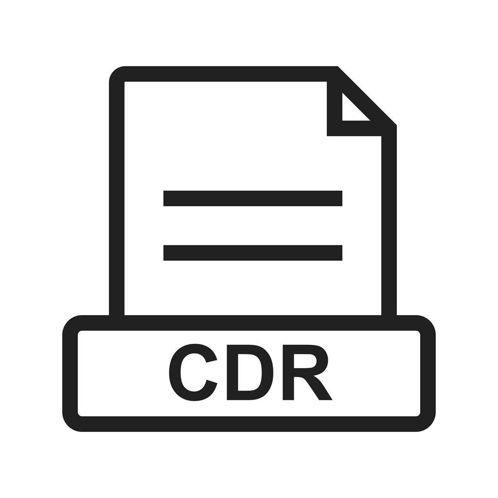 CDR Line Icon - IconBunny