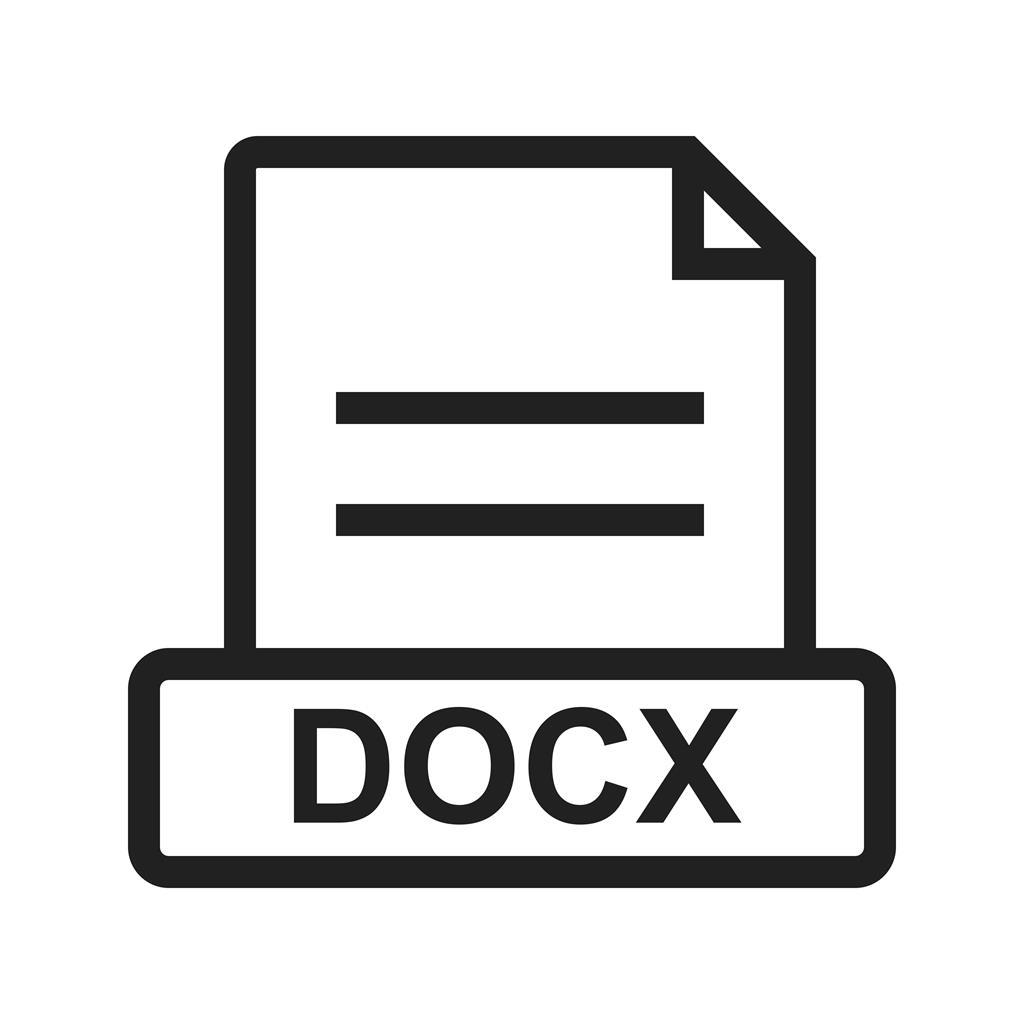 DOCX Line Icon - IconBunny