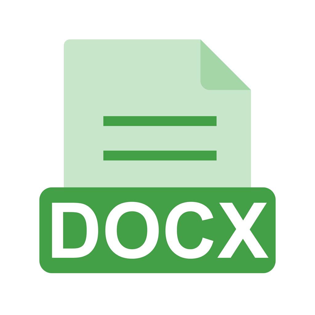 DOCX Flat Multicolor Icon - IconBunny