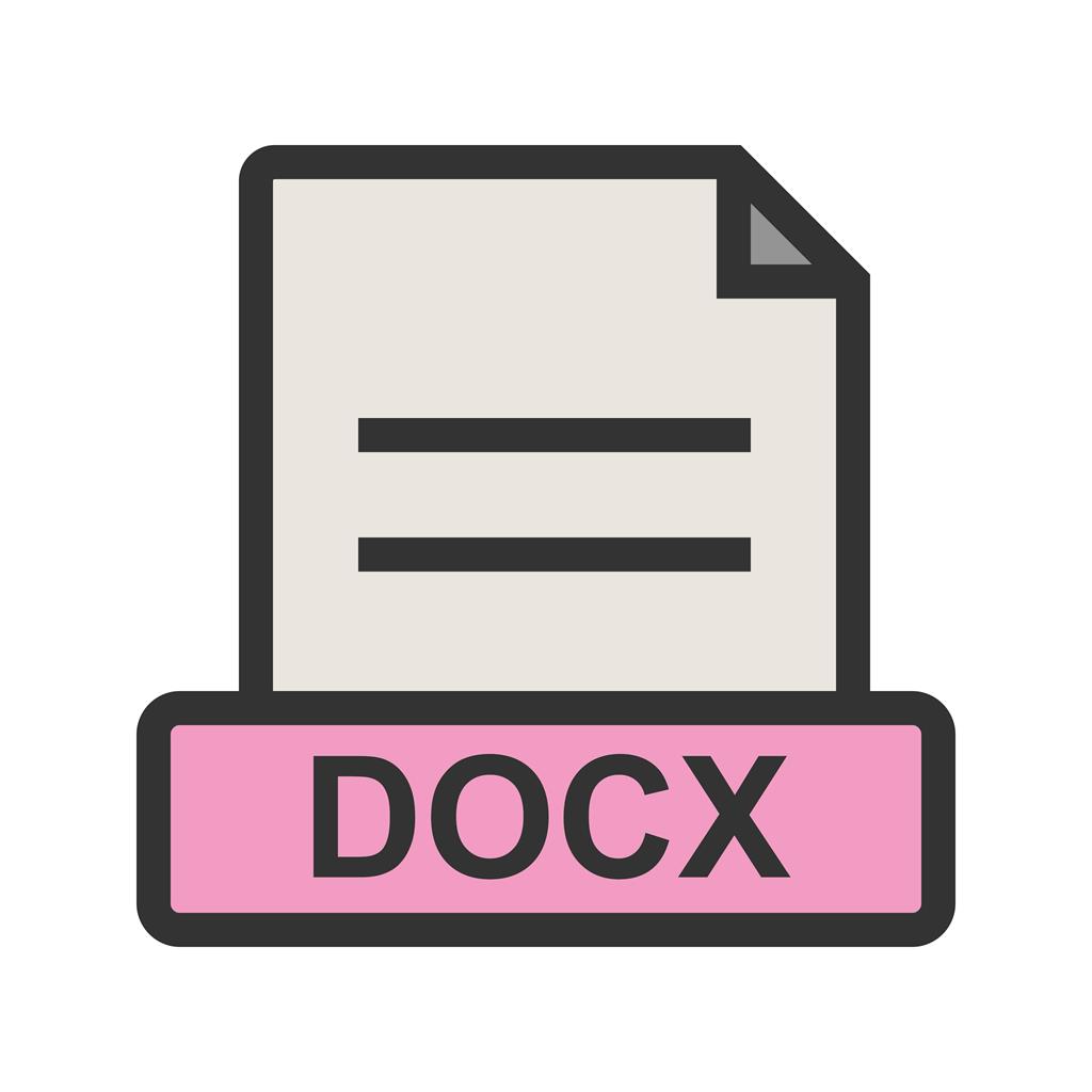 DOCX Line Filled Icon - IconBunny