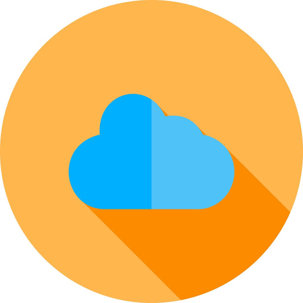 Cloud Flat Shadowed Icon - IconBunny
