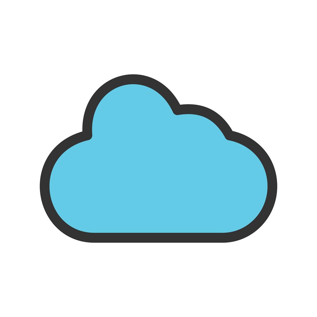 Cloud Line Filled Icon - IconBunny