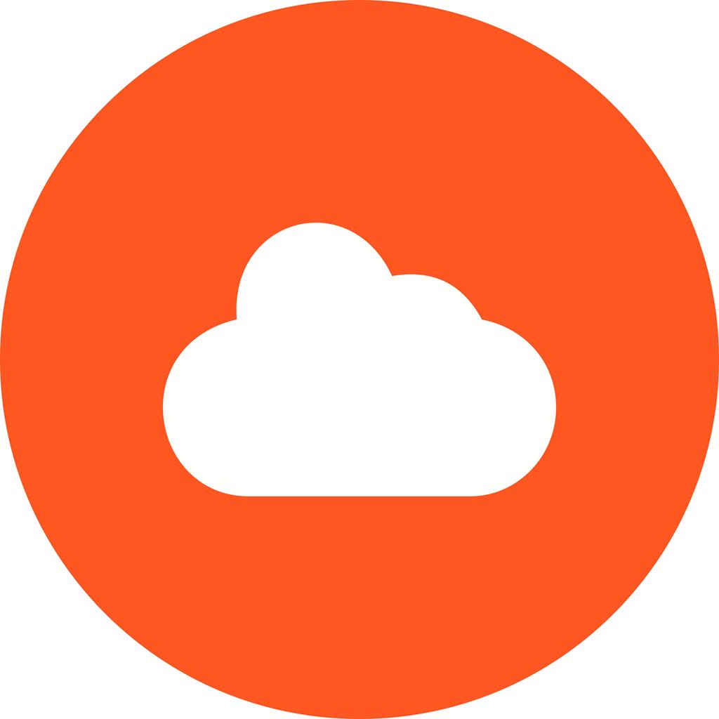 Cloud Flat Round Icon - IconBunny