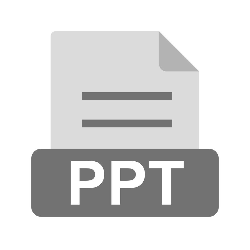 PPT Greyscale Icon - IconBunny