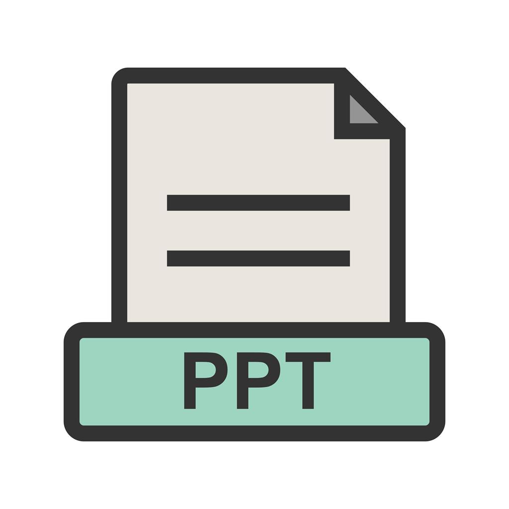 PPT Line Filled Icon - IconBunny
