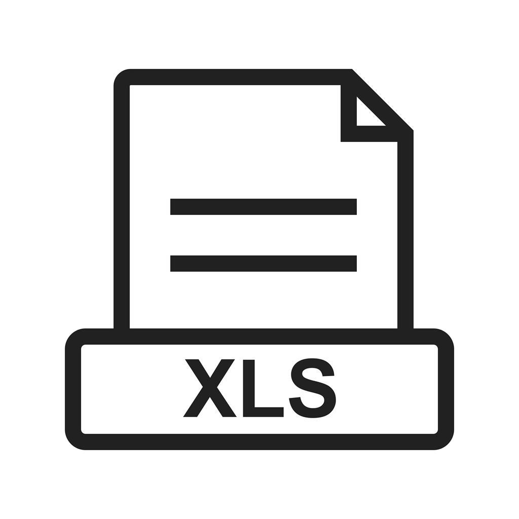 XLS Line Icon - IconBunny