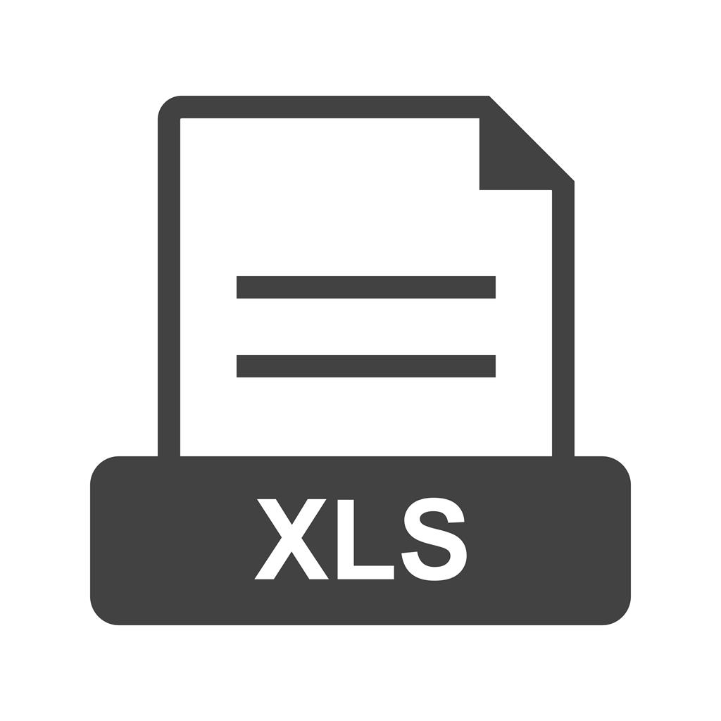 XLS Glyph Icon - IconBunny
