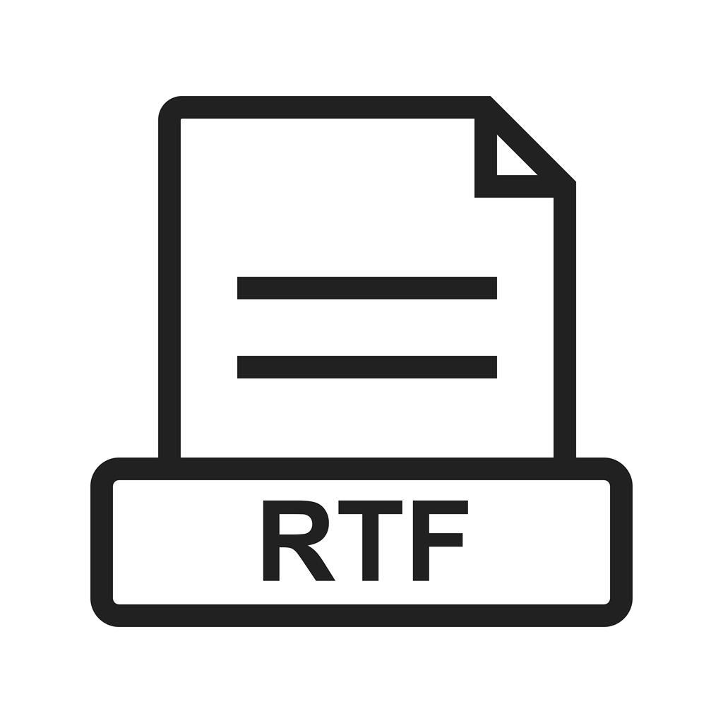 RTF Line Icon - IconBunny