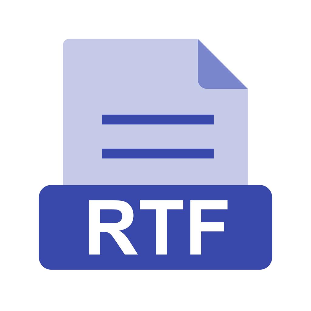 RTF Flat Multicolor Icon - IconBunny