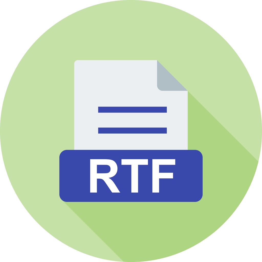 RTF Flat Shadowed Icon - IconBunny