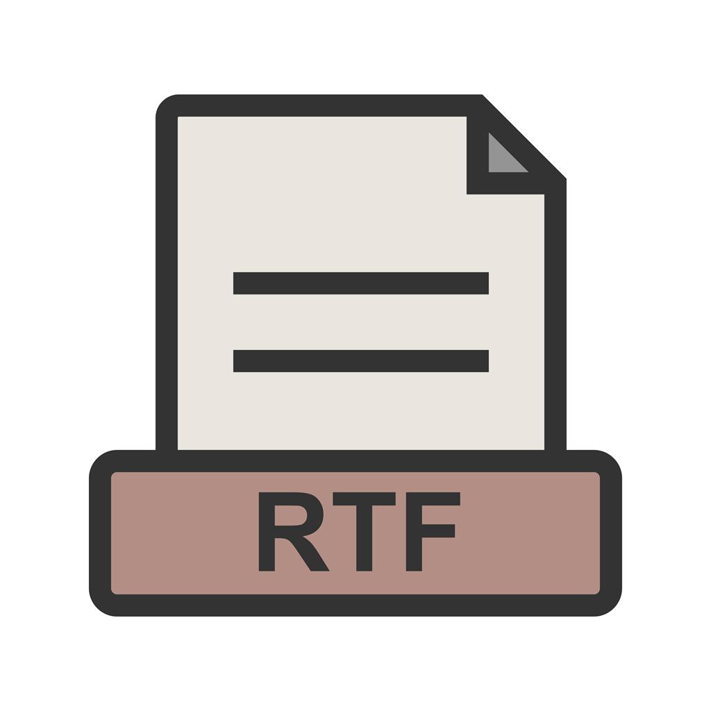 RTF Line Filled Icon - IconBunny