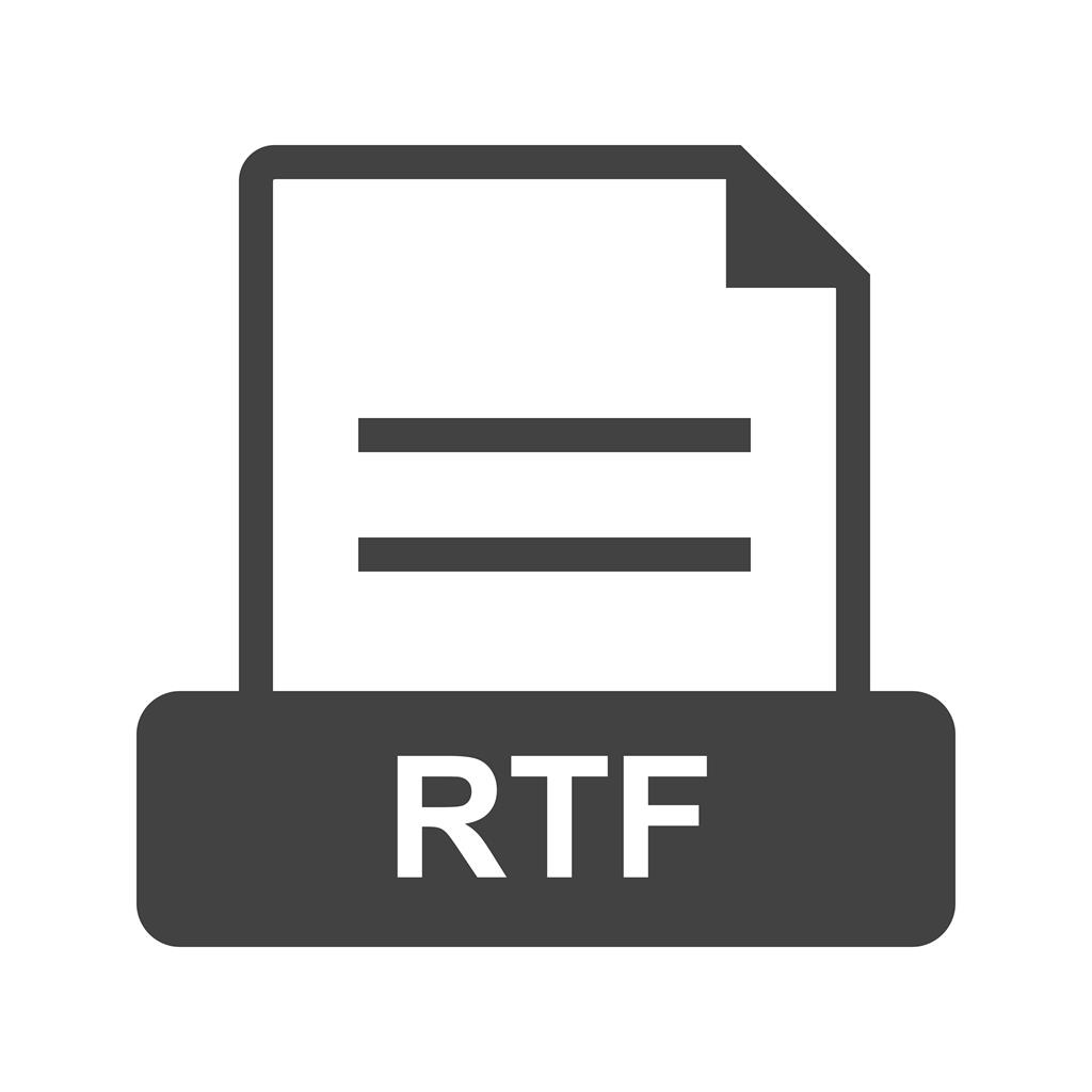 RTF Glyph Icon - IconBunny