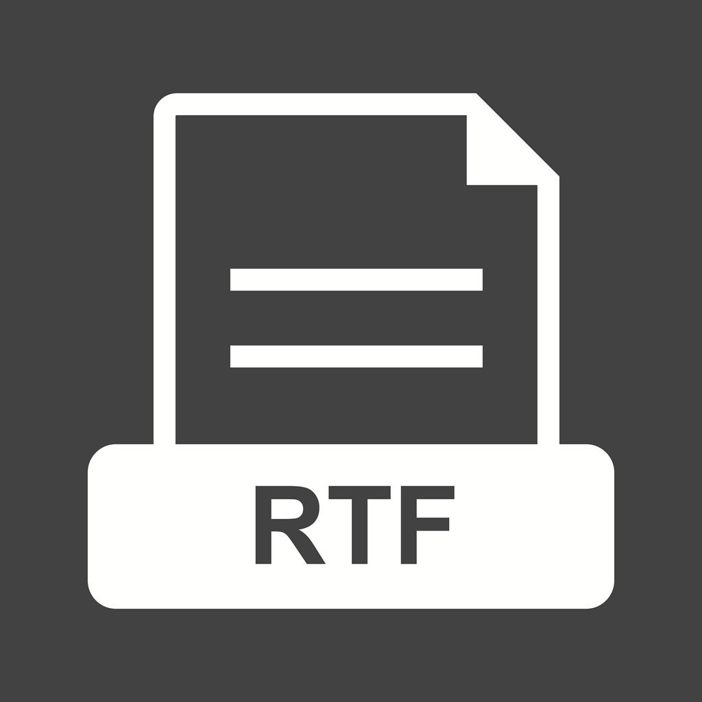RTF Glyph Inverted Icon - IconBunny