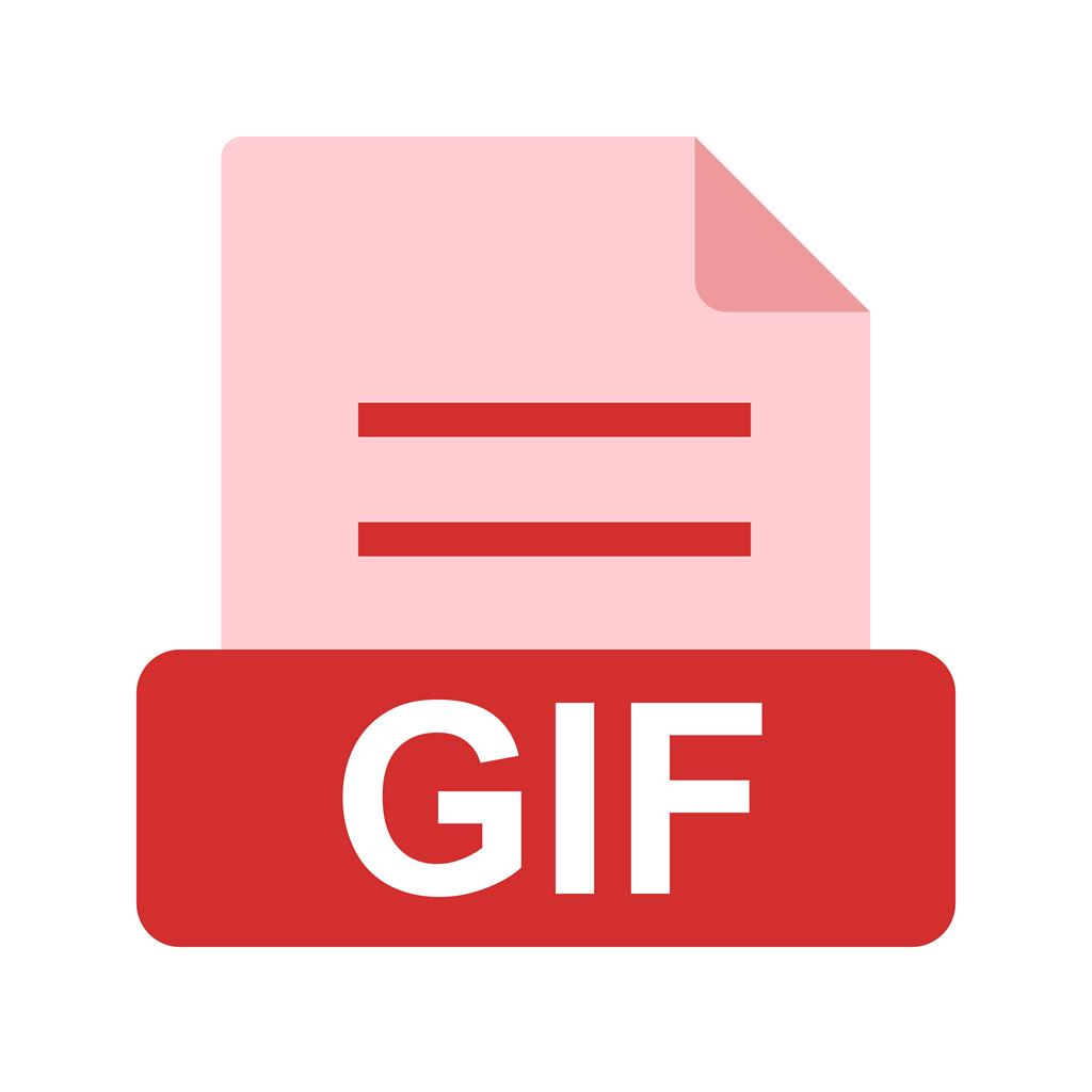 GIF Flat Multicolor Icon - IconBunny