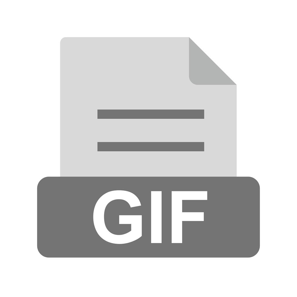 GIF Greyscale Icon - IconBunny