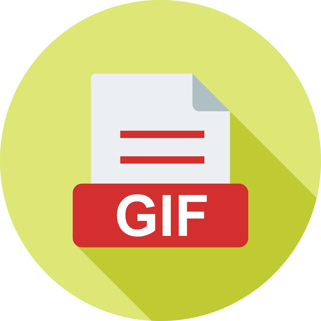 GIF Flat Shadowed Icon - IconBunny