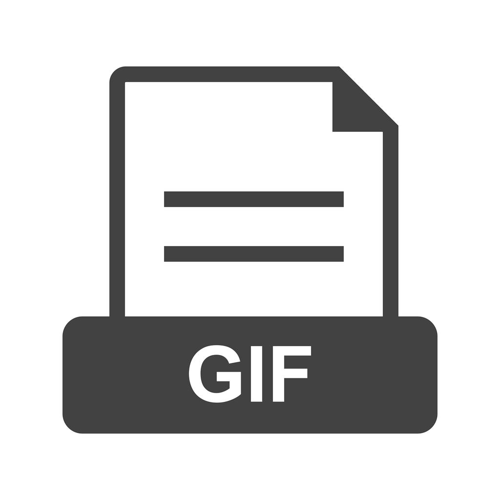 GIF Glyph Icon - IconBunny
