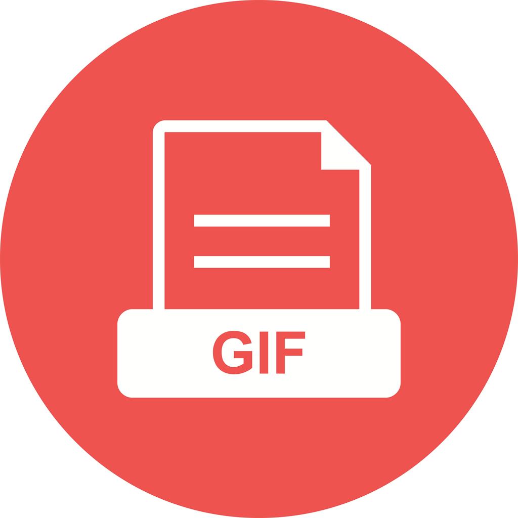 GIF Flat Round Icon - IconBunny
