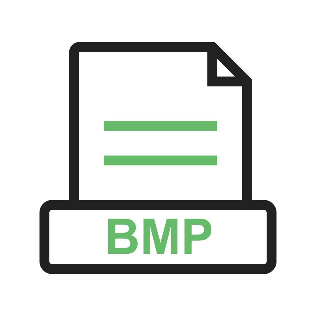 BMP Line Green Black Icon - IconBunny