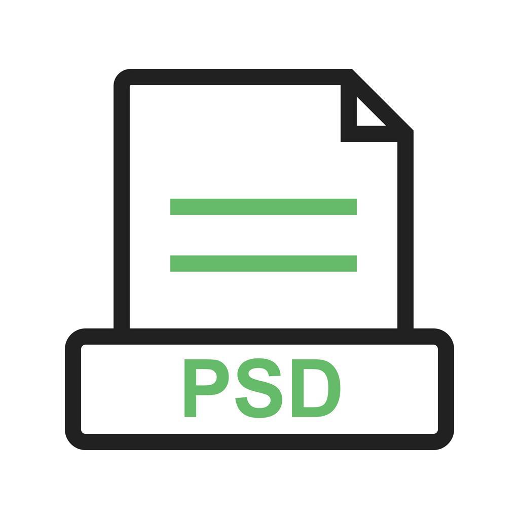 PSD Line Green Black Icon - IconBunny