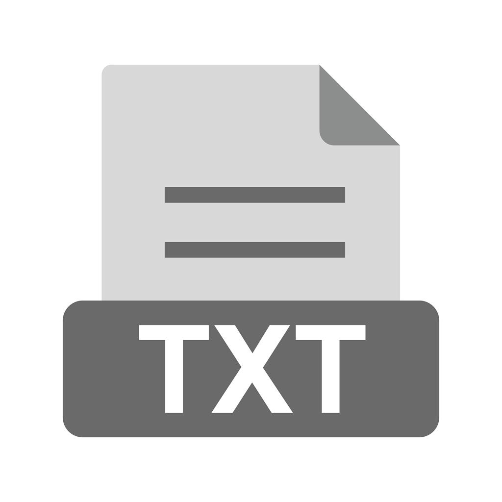 TXT Greyscale Icon - IconBunny