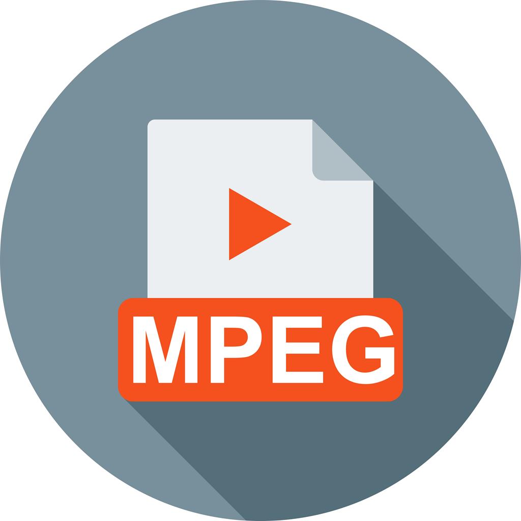 MPEG Flat Shadowed Icon - IconBunny