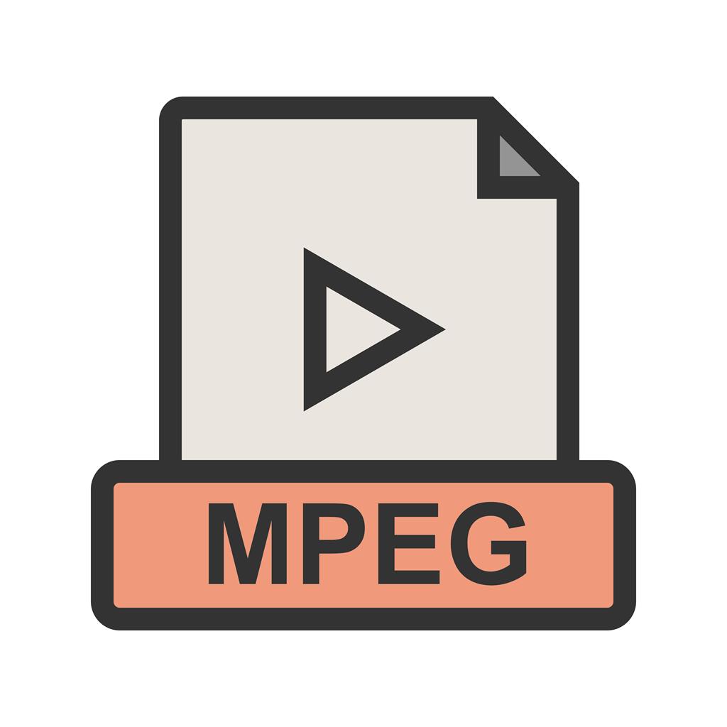 MPEG Line Filled Icon - IconBunny