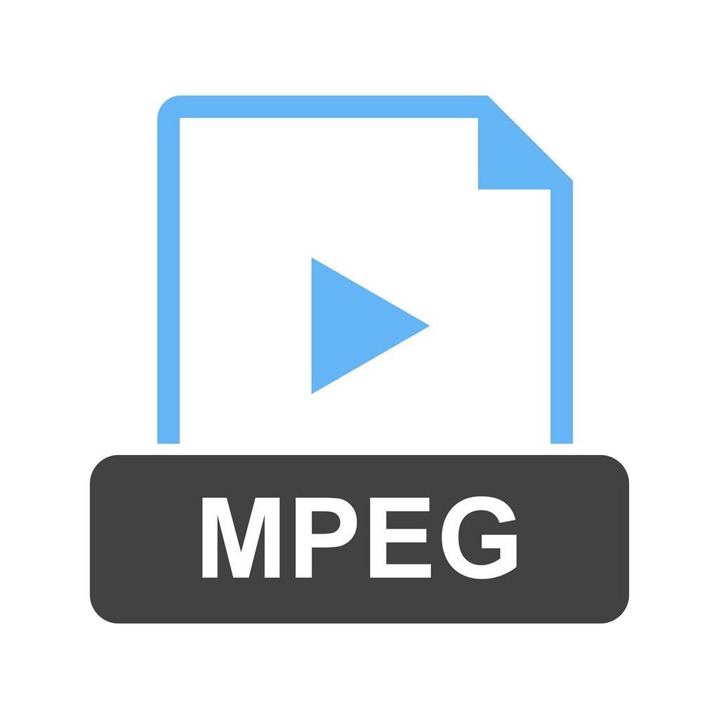 MPEG Blue Black Icon - IconBunny