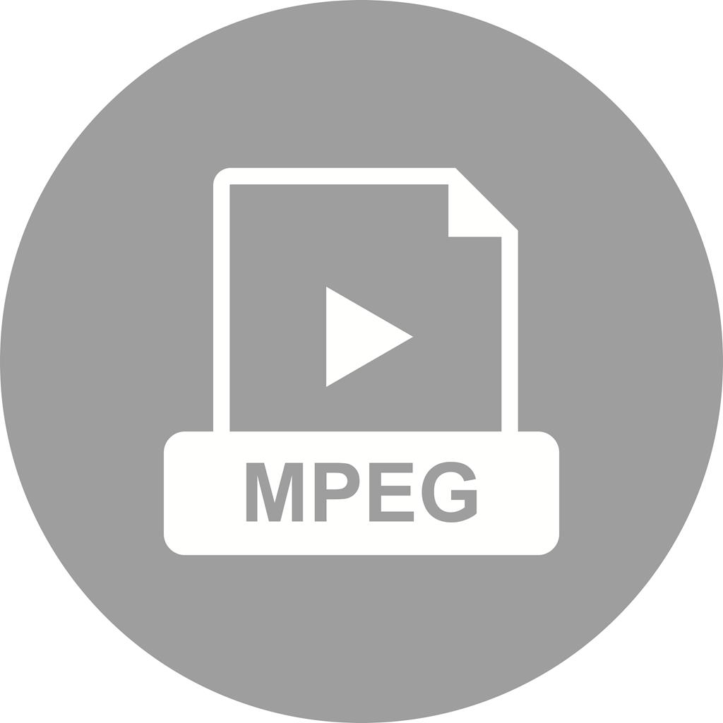 MPEG Flat Round Icon - IconBunny