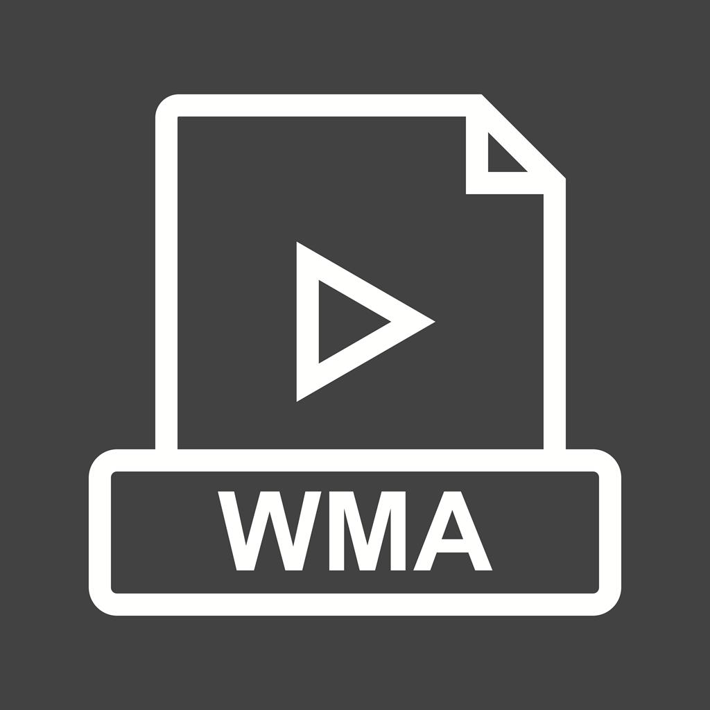 WMA Line Inverted Icon - IconBunny