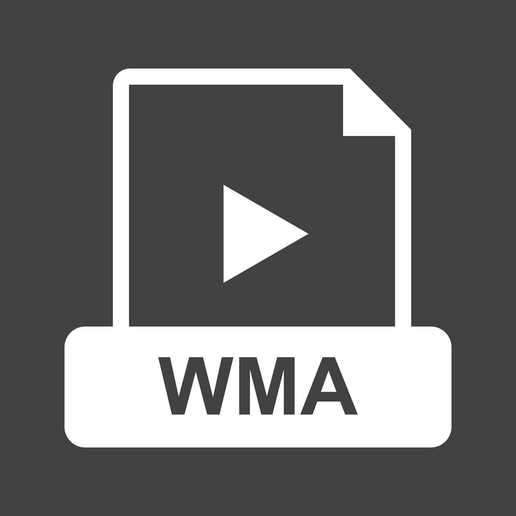 WMA Glyph Inverted Icon - IconBunny