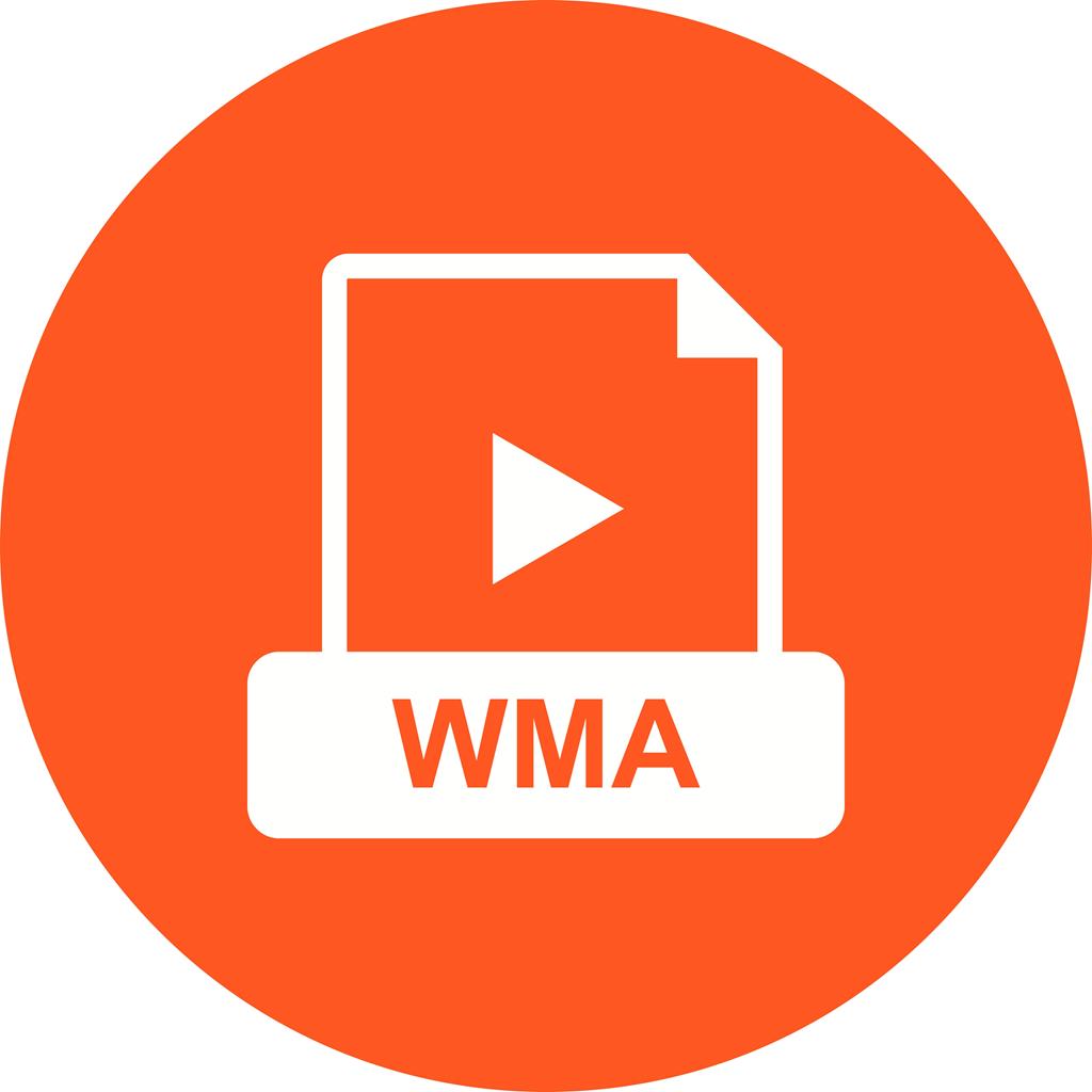 WMA Flat Round Icon - IconBunny